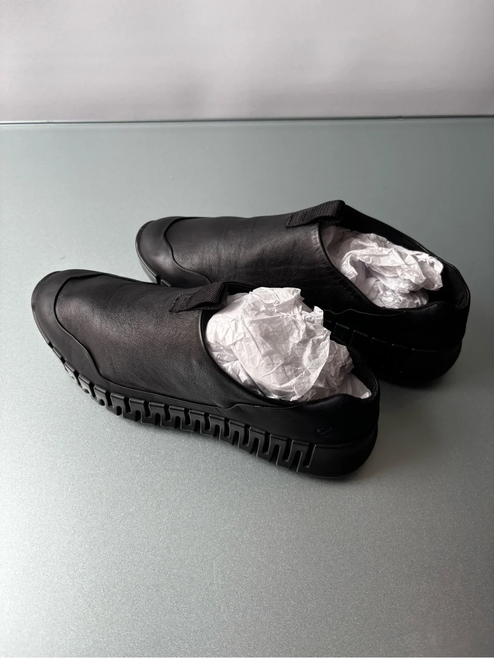 Ecco Black Slip-On Athletic Sneakers